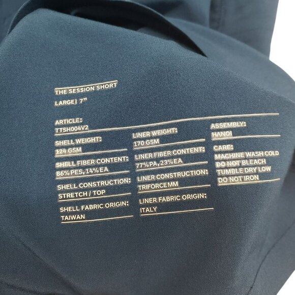 Ten Thousand Session Short 7" Teal Mens L Large Workout Athletic - Picture 6 of 9